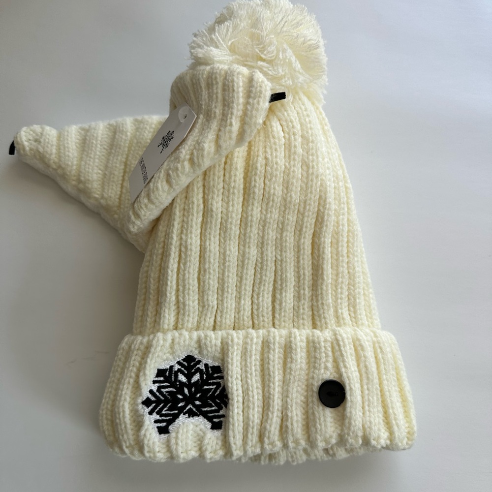 Winter hat with face covering